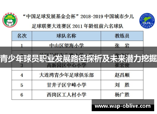 青少年球员职业发展路径探析及未来潜力挖掘
